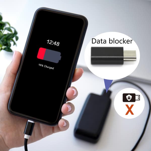 Typ C Datablockerare med snabbladdningsfunktion för alla enheter Endast laddning null - 1pc