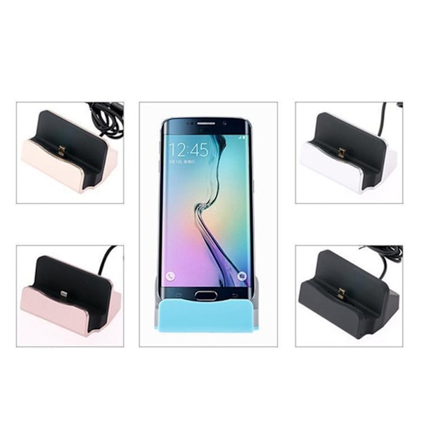 Typ-C Snabbladdningsdockningsstation Skrivbord USB C 3.1 Dockningsladdare med kabel för Huawei P9 Plus för Smart Phone Black