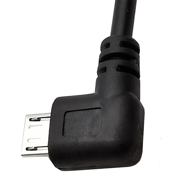 Splitter och Micro USB-kabel, 5-stifts hane till 2 honor Y-splitterkabel Vänster Höger Vinkel Laddaradapter Laddningsdatakabel Left bend