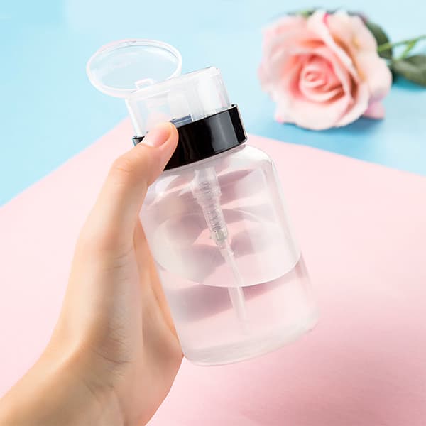 200ml Tryck ner Dispenser Nagellacksremover Pump Tomma Flaskdispensrar White