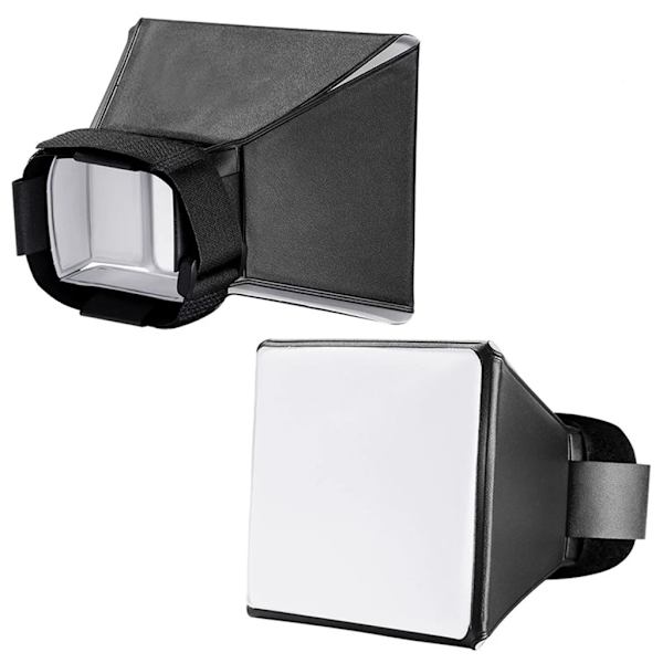 Blitzdiffusor Reflektor Softbox Professionel Mini Fotodiffusor Blødt Lysboks til de fleste mærker Digitale Kameraer Black
