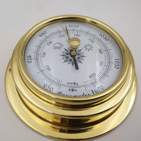 4 st/set 4 tums Marinbarometer Väderstationssats Perspektiv Rund Urtavla