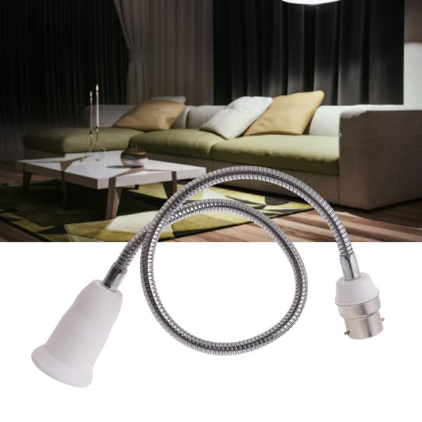 B22 - E27 -jatkoadapteri, 360 astetta säädettävä LED-lampun kanta 20cm