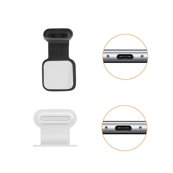 Universellt Typ C Portskydd för Android-enheter 1/2/5st USB C Dammskydd Transparent 5 Pcs