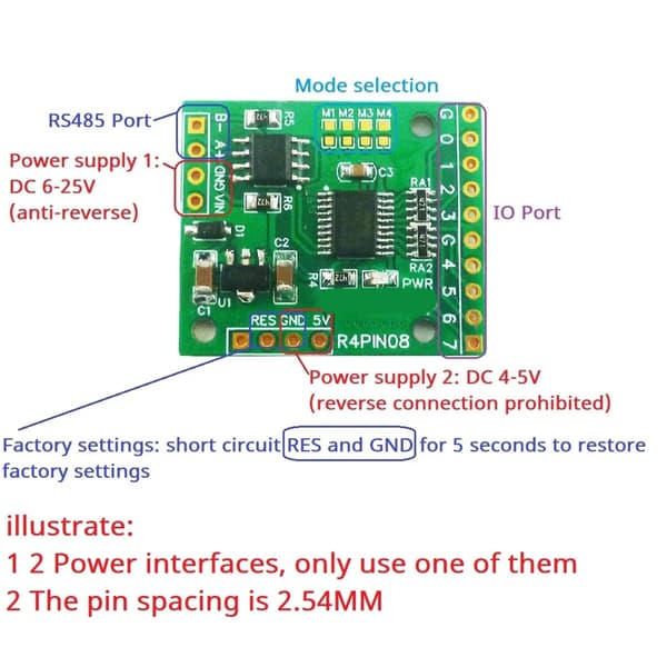 5 I 1 16DI/16DO/8DI-8DO/4DI-12DO/12DI-4DO Modbus Rtu Digital 5V IO Modul null - 16DI