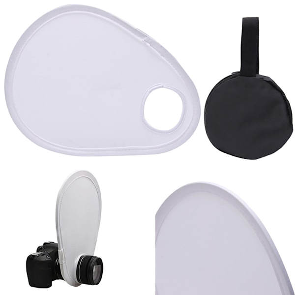 Universal Vikbar Fotoblixtlins Diffusor Reflektor för DSLR SLR Kamera