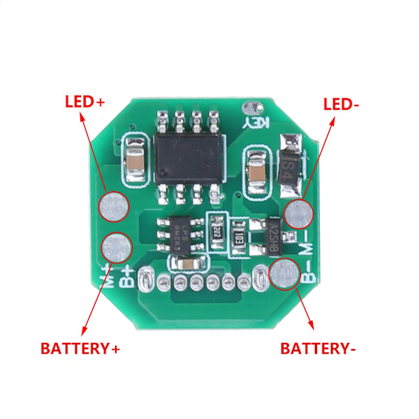 Avancerad Typ C Laddningskrets för Högeffekts LED-Ficklampor Typ C Port null - 1pc