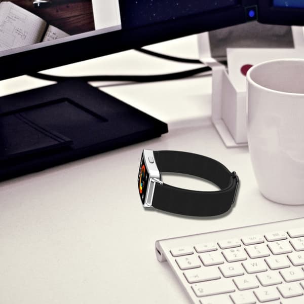 Nylon elastisk strikket urrem til Band 10 9 8 armbånd Black