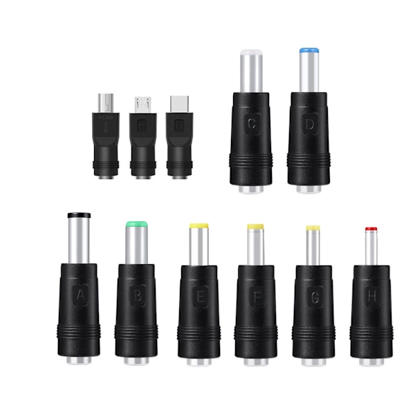 USB till 5,5x2,1 mm 3,5 mm 4,0 mm 4,8 mm 6,4 mm 5,5x2,5 mm Laddningskabel för telefon