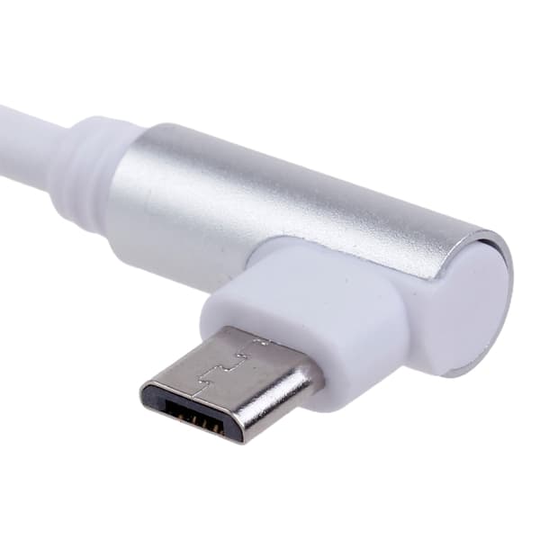Micro USB-datakabel retvinklet opladerledning USB 2.0 datasynkroniseringskabel