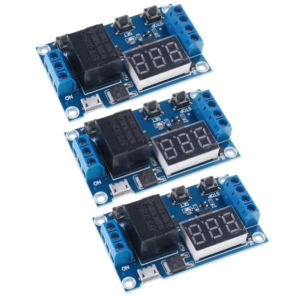 Programmerbara fördröjningsrelämoduler Justerbara cykeltimers Brytare med LED-display för smartaste hemautomation 1pc