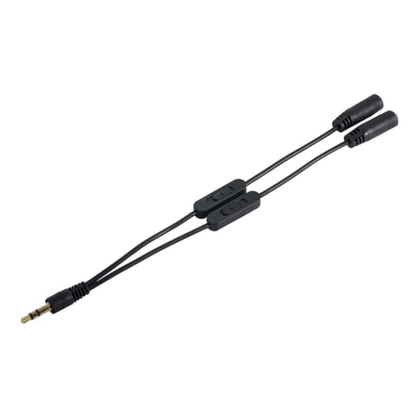 Stereo Hodetelefon Splitter Kabel 3.5mm Hann til Dobbel Hunn Adapterledning