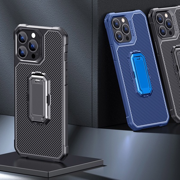 Telefonfodral Stötsäkert för Skal med Hållare Slitstarkt Telefonskal Black 13PRO