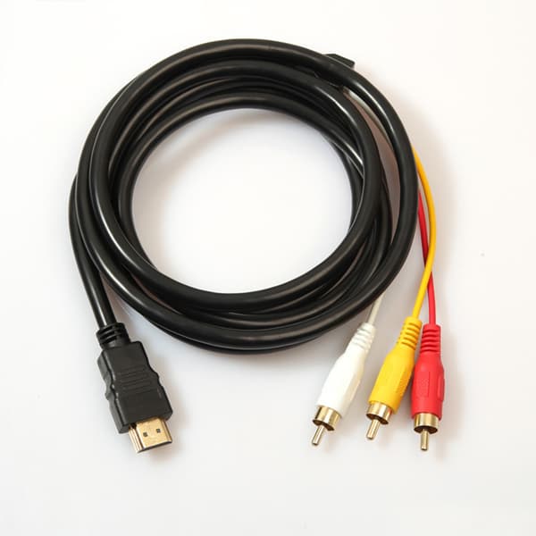 60 tommer til HDMI han til 3RCA AV-kabeladapter kompositstiksender