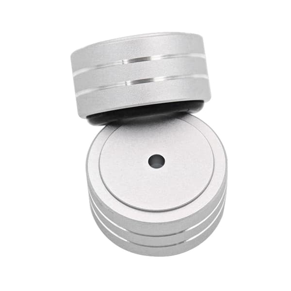 4PCS Högtalare Halkfria Fästfötter Isolering Absorberar Stöt Förstärkarbas Silver