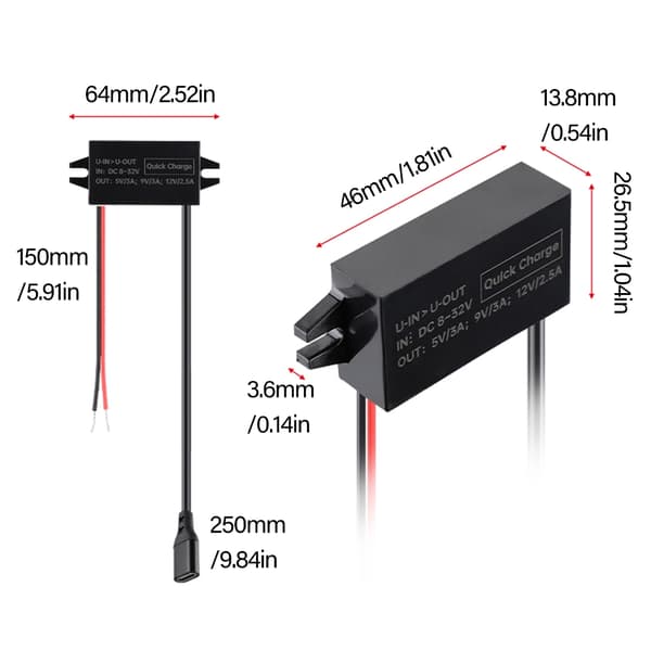 30W Strømforsyningsmodul 8V-32V til 5V/9V/12V Strømkonverter Regulator Modul