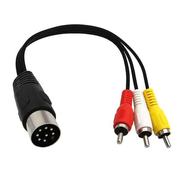 Letanvendelig DIN 8Pin til 3RCA kabel for problemfri enhedsintegrationstilbehør 1.8m
