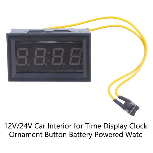 12V/24V Fordons Elektronisk Digital Klocka Bil Lastbil Instrumentbräda för Tid Klocka Red