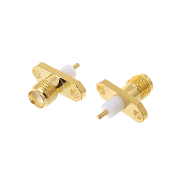 10 st SMA Honkontakt 2-håls Fläns PTFE Lödpanelmonterad Adapter RF-kontakter Str