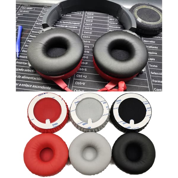 2 STK Erstatningsøreputer Øreputer for XB650BT/ XB450AP/XB400 Reparasjon Gray