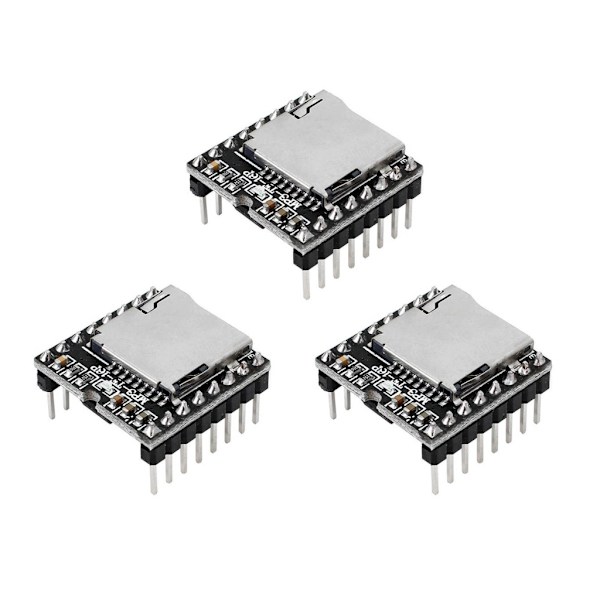 3 stk. Multifunksjonell MP3-dekoding for DFPlayer Mini MP3-spillermodul TF-kort U Disk DFPlayer Lydstemmemodulkort
