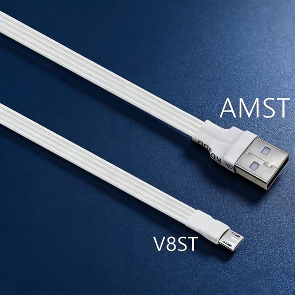 USB til USB 5-pinners konverteringskabel Flat gummiledning Rask lading Fleksibel ledning 2m - DO