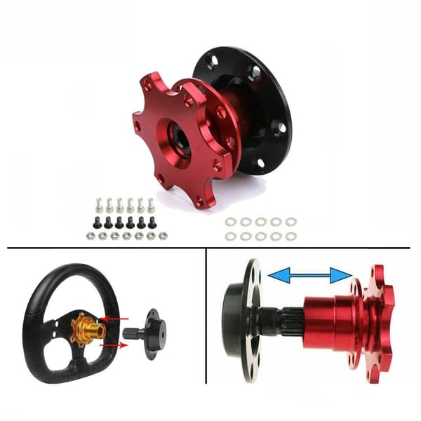 Universal ratt snabbkoppling adapter med dubbel låsmekanism för säker hantering snabb installation Red