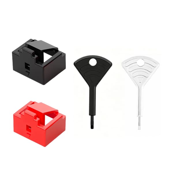 RJ45 Nätverksportblockerare 10-pack med låsfunktion för datasäkerhet Black