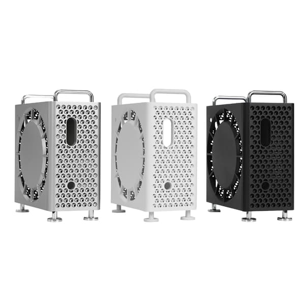 Skrivebordsstander til Mini Desktop Vertikal Holder Fuld Beskyttelse Nem Installation Silver