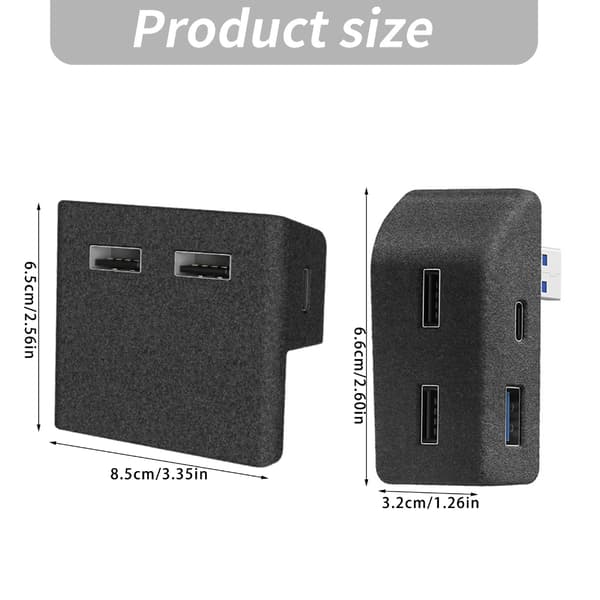 Handskerum Forlænger Dock Central Kontrol Splitter USB Shunt Hub Flocking Adapter null - Old 1style