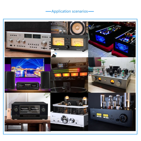 Uppgraderad VU-mätare Header Audio DB Nivå Header Effektstärkare Nivåmätare