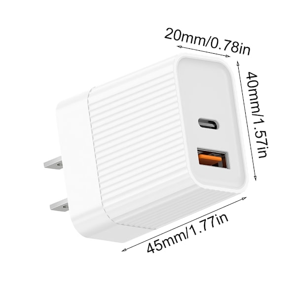 Dubbelt USB-gränssnitt US Adapter Laddare Reseadapter Strömkontakt Konverterare 2-stift US