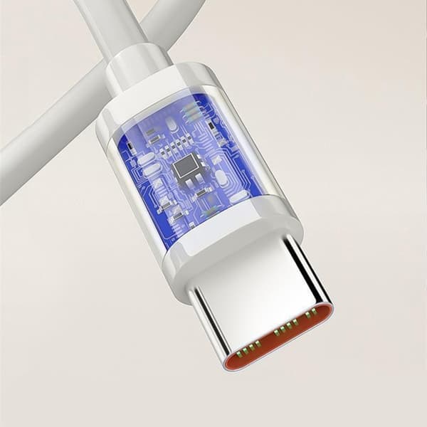 Bärbar USB till USB Typ C Kabel Snabbladdning & Dataöverföring 66W 6A Datakabel för Typ C Surfplattor Telefoner Högtalare 2m