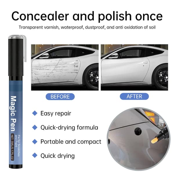 5ML malingsvedligeholdelsespen til fjernelse af ridser Universal bilridsefjerner 2 sticks