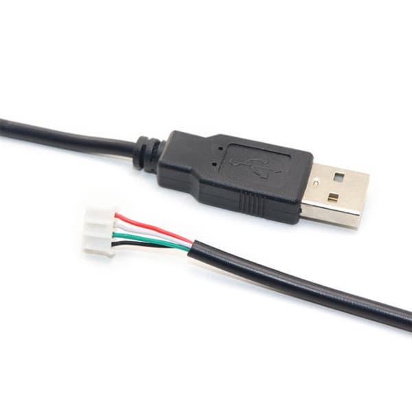 Højtransmissions USB til PH1.5 forlængerkabel PH1.5 hun til USB 2.0 han til 4-bens datakabel sort 30cm/12tommer