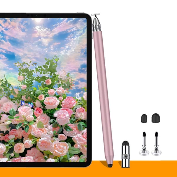To-hoved Touch Pen Blød Gummispids Universel Kompatibilitet til Tablets Smartpho Blue