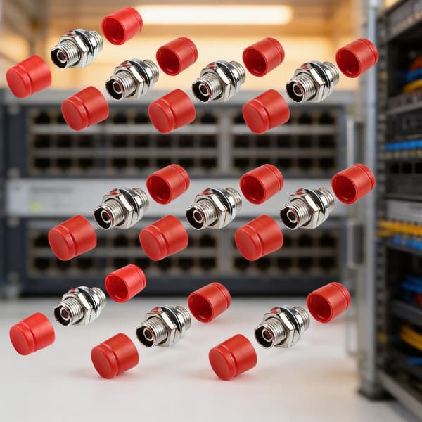 Fiberoptiska kontakter Kopplare Dammskydd PVC för nätverksutrustning och datacenter null - SCflange cap