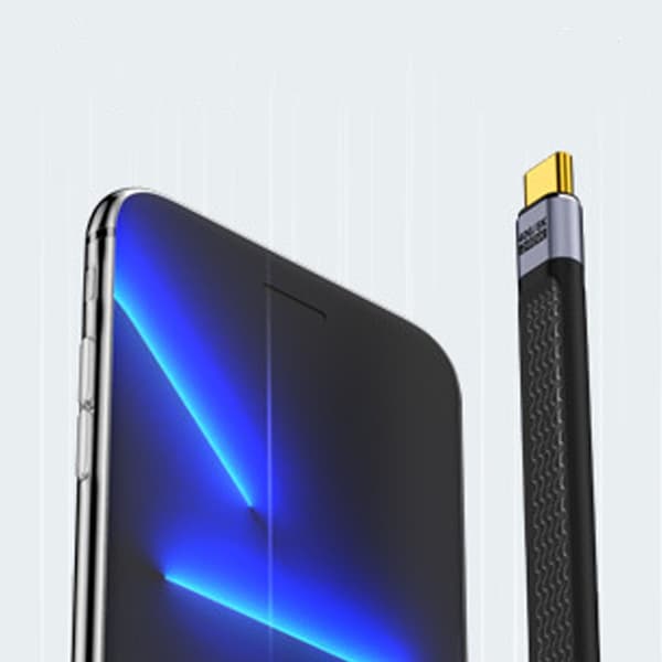 USB C Kort Kabel 240W Hurtiglading 40Gbps Overføring Silikonledning 13CM null - 5