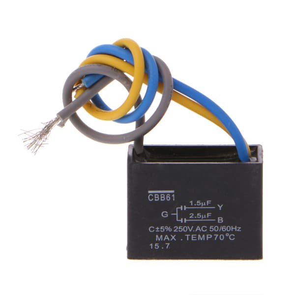 CBB61 Kondensator 1.5uF+2.5uF 5 Ledning 250V Kondensator Passer For Takvifte