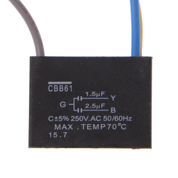 CBB61 Kondensator 1.5uF+2.5uF 5 Ledninger 250V Kondensator Passer Til Loftventilator