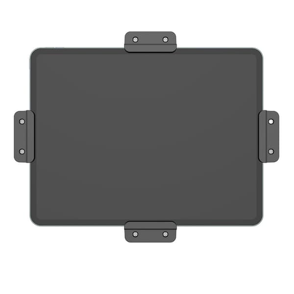 Pladsbesparende tablet vægbeslag med selvlåsende mekanisme, sort