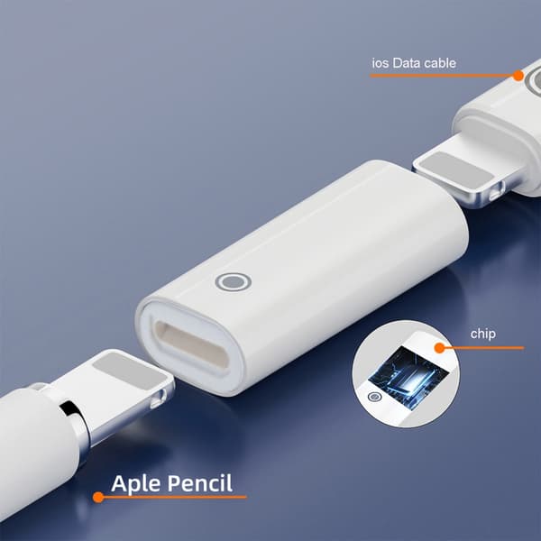 Opladeradapterstik til Apple Pencil 1. generation, Pro, 1-pak iPencil-opladeradapter Blyantopladeradapter