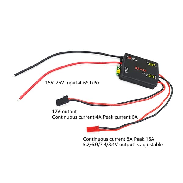 UBEC-8A 2S-6S 6-36V BEC UBEC 8A/16A 5.2/6.0/7.4v/8.4v Servo Erillinen Virta null - UBEC 8A 4A