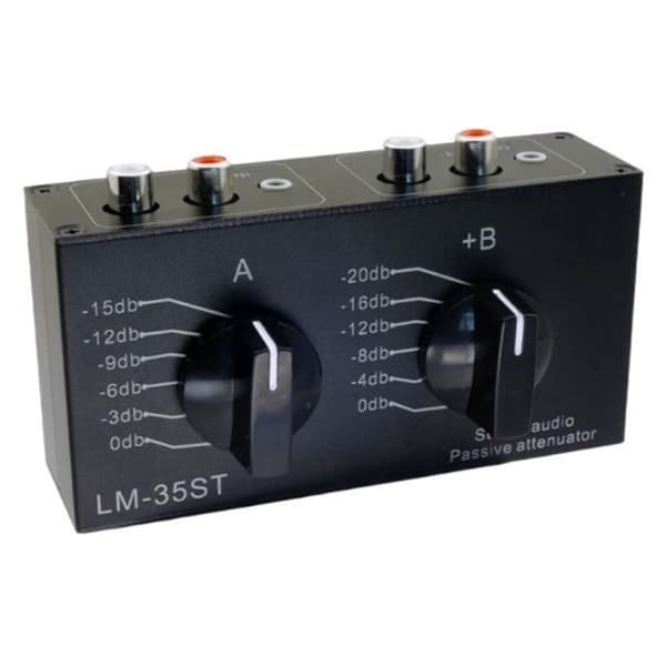 Passiv lydniveauregulator Stereo Attenuator 6-positions omskiftelig indstilling