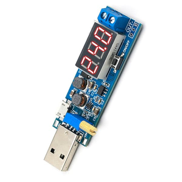 USB Boost/Buck strømforsyningsmodul støtter lavstrømsmodus DC 3,5-12V inngang