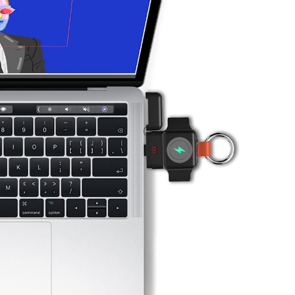 Portabel Trådlös Snabbladdare 1400mAh Externt Batteri för Apple-Watch för IWatch 7 SE 6 5 4 3 2 1 Magnetisk Dockningsstation Ho