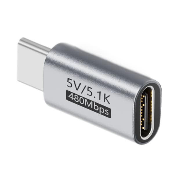 Professionel USB C han til USB C hun opladerkonvertere i metal til trimmere, hovedtelefoner og mere