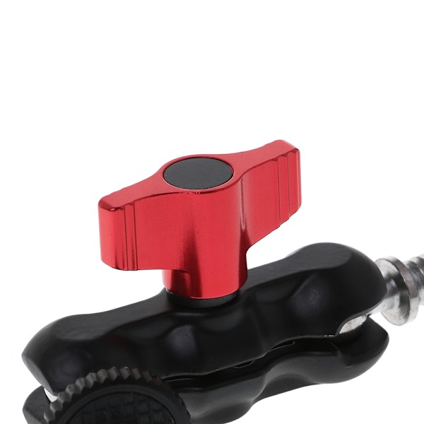 Dubbel Kulhuvud för Huvudskoskoadapter Magic Arm 1/4\" Skruv Bärbar GPS Telefon LCD-skärm DV Videoljus DSLR-kamera