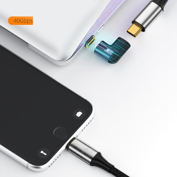 Typ-C USB-C-omvandlare 40 Gbit/s snabb överföringsadapter USB 4.0 PD140W magnetisk