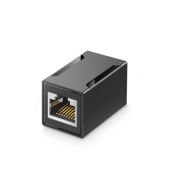 Versatilitys RJ45 Kobling Gigabit Inline Adapter til Cat7/Cat6 Netværkskabler null - Splitter black